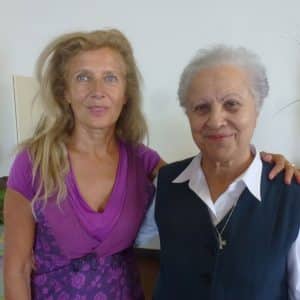 Domnique Dimey au Liban avec Soeur Hélène Directrice du SSCC Siouffi à Beyrouth