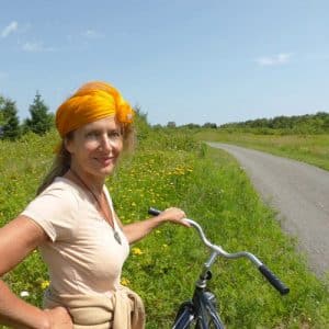 Dominique Dimey va partout avec son vélo