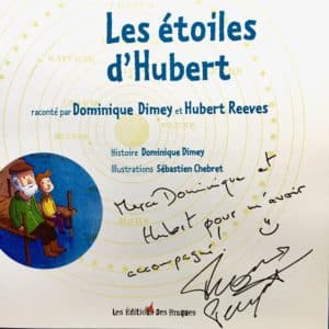 Message de Thomas Pesquet à Dominique Dimey et Hubert Reeves