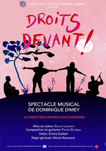 Dominique Dimey visuel de son spectacle "Droits devant !"