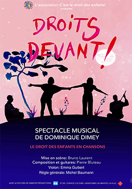 Dominique Dimey visuel de son spectacle "Droits devant !"